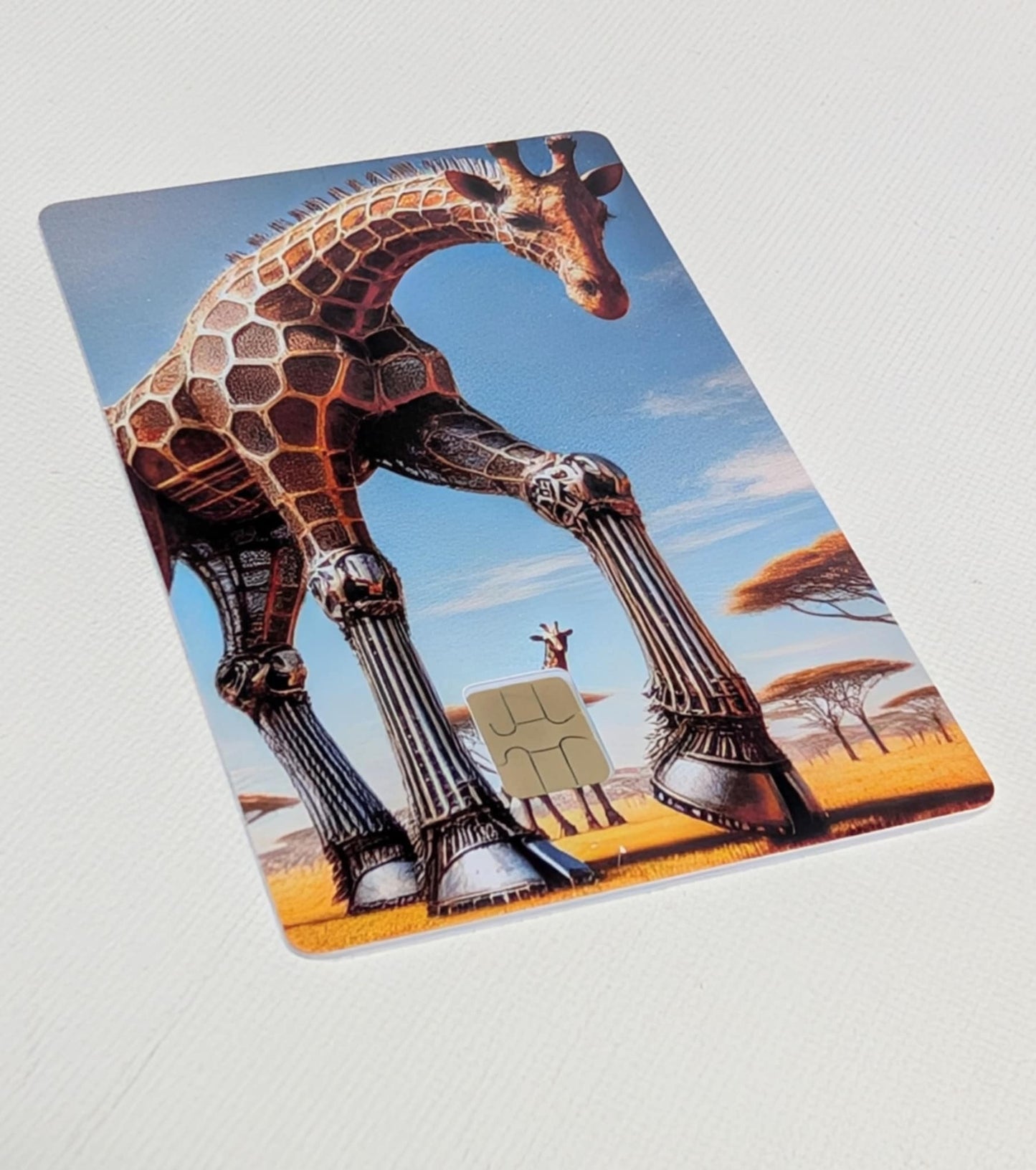 Chrome Giraffe Credit/Debit Card Sticker, Skin, Cover