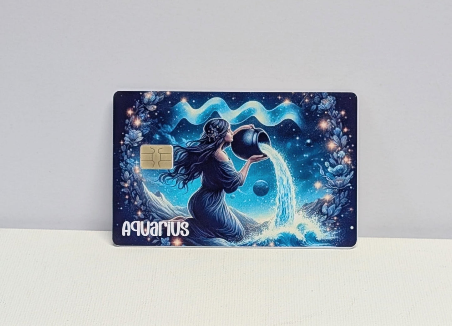 Aquarius Zodiac Sign Credit/Debit Card Sticker, Skin, Cover