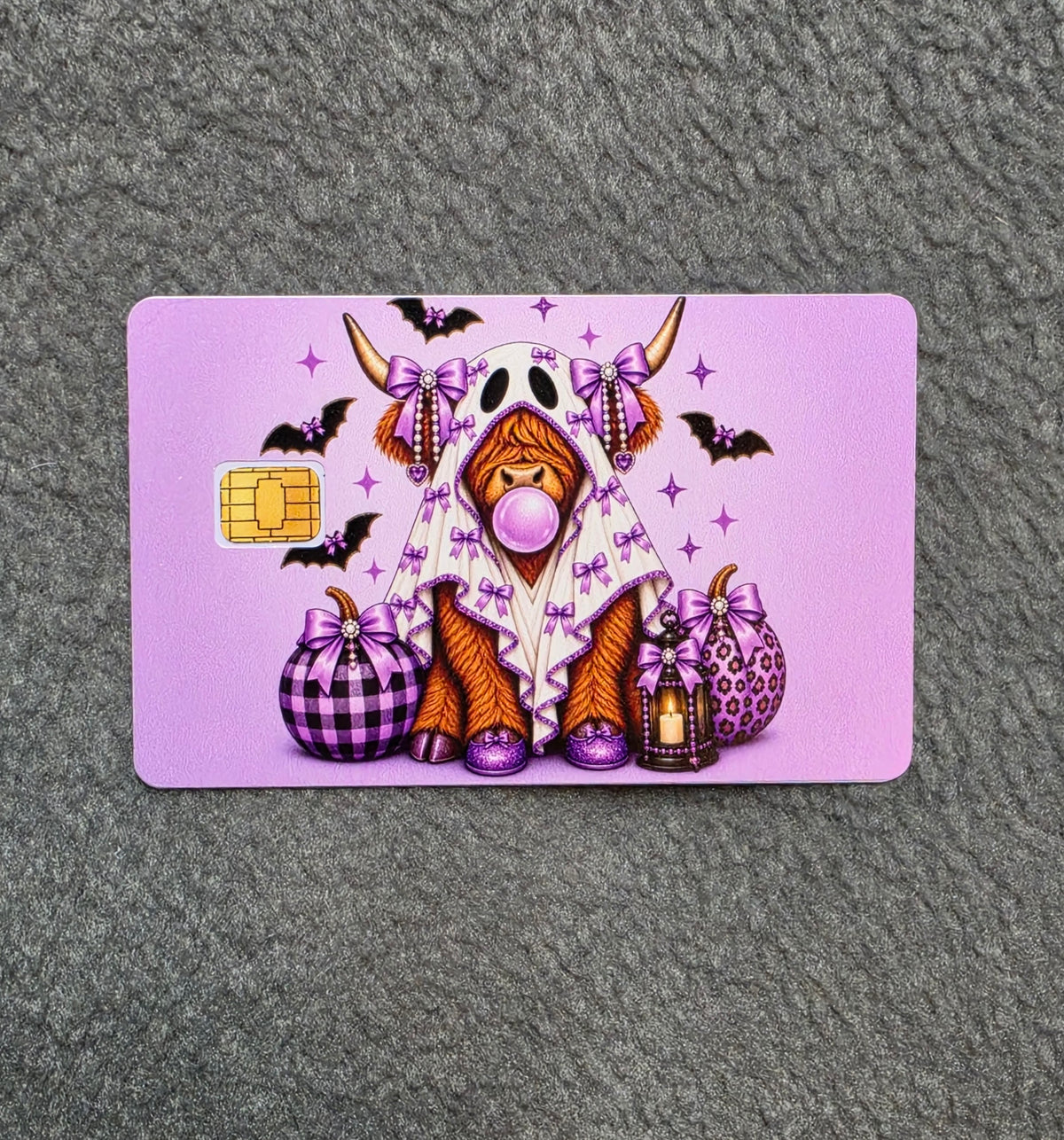 Purple Boo Moo #70 Card Protector Sticker, Overlay, Decorative Only