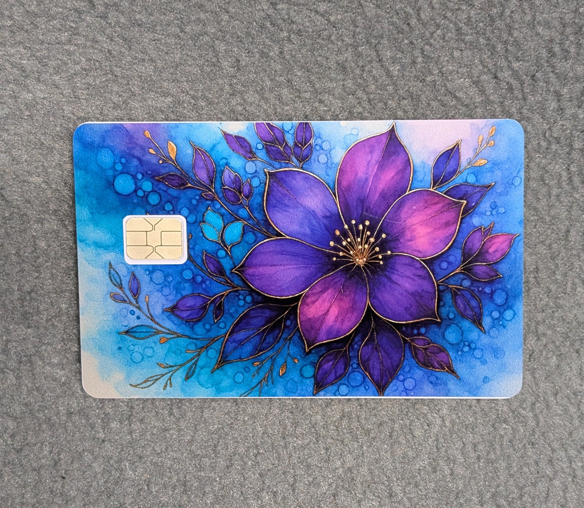 Watercolor Flower #79 Card Protector Sticker, Overlay, Decorative Only