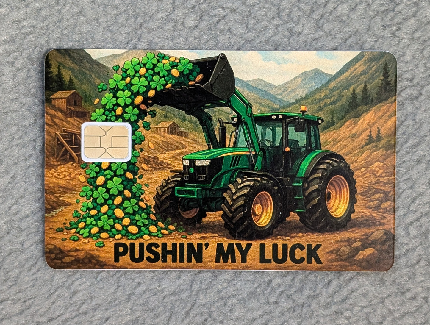 Pushin my Luck #83 Card Protector Sticker, Overlay, Decorative Only