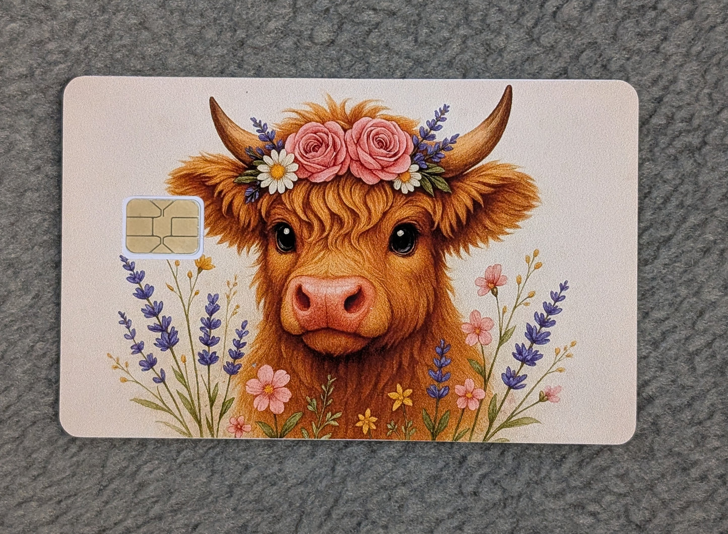 Field Highland cute #86 Card Protector Sticker, Overlay, Decorative Only