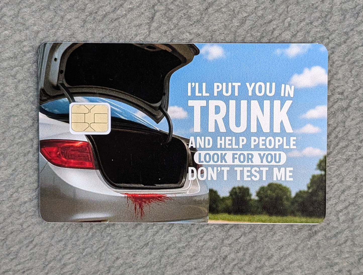 Don't Test Me funny#98 Card Protector Sticker, Overlay, Decorative Only