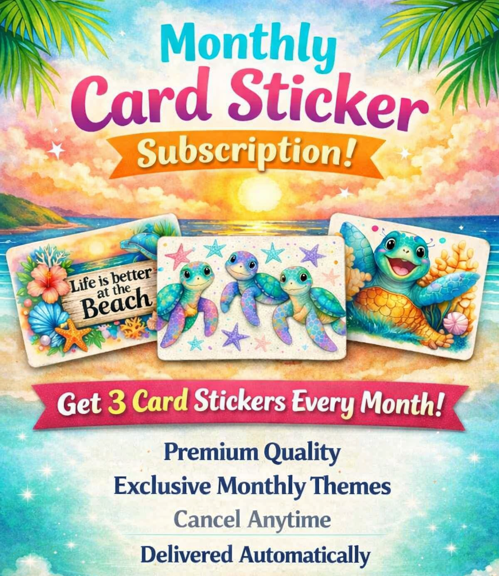 Monthly Card Sticker Subscription