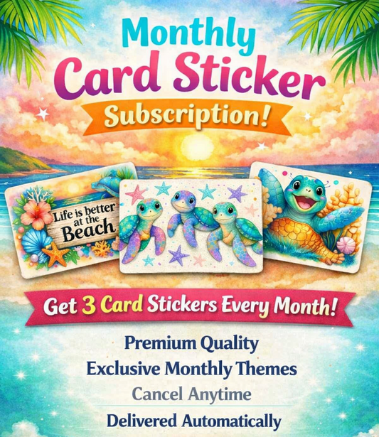 Monthly Card Sticker Subscription