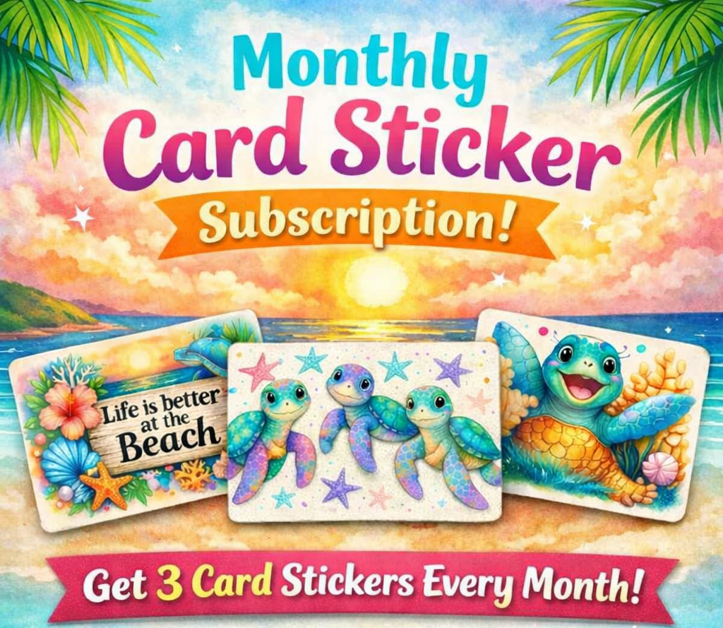 Monthly Card Sticker Subscription