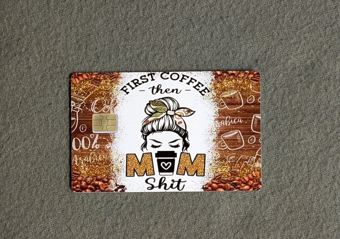 Coffee First Credit/Debit Card Sticker, Skin, Cover