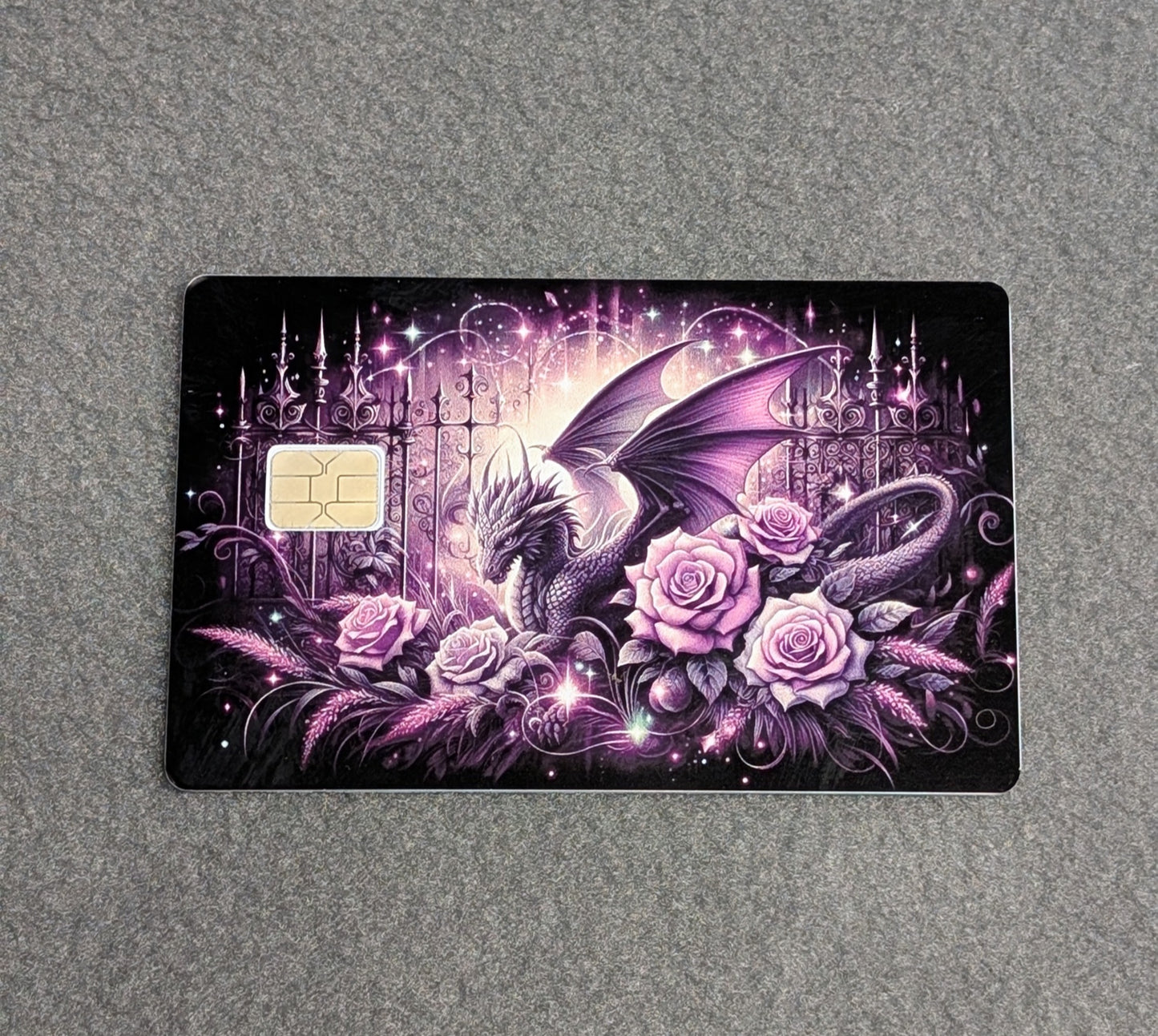 Purple Dragon Credit/Debit Card Sticker, Skin, Cover