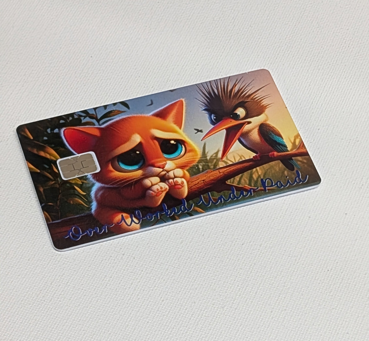 Horrible Boss Over Worked and Under Paid Credit/Debit Card Sticker, Skin, Cover