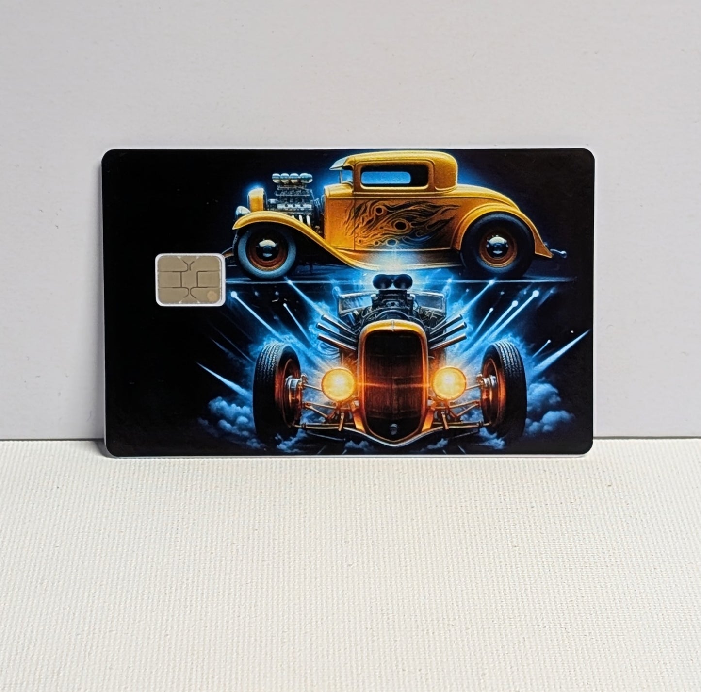 Yellow Hot Rod Credit/Debit Card Sticker, Skin, Cover