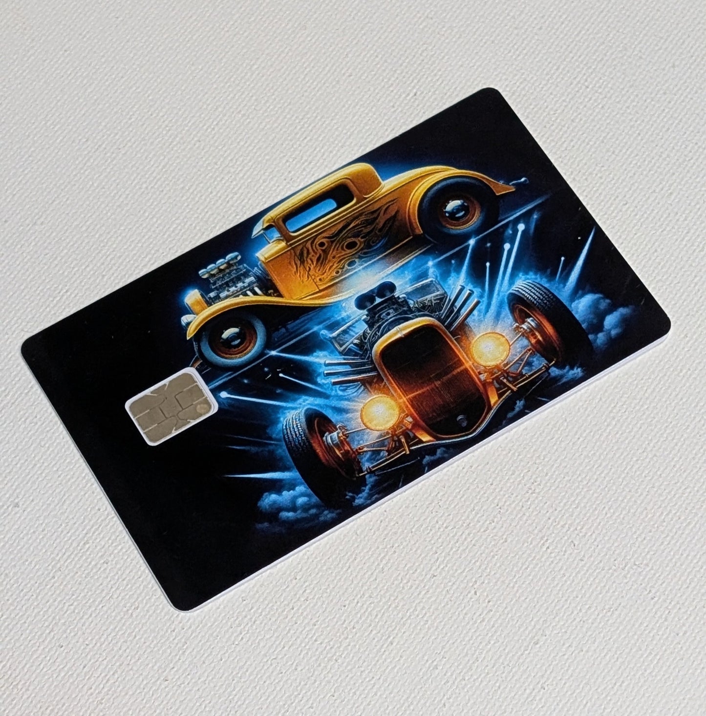 Yellow Hot Rod Credit/Debit Card Sticker, Skin, Cover
