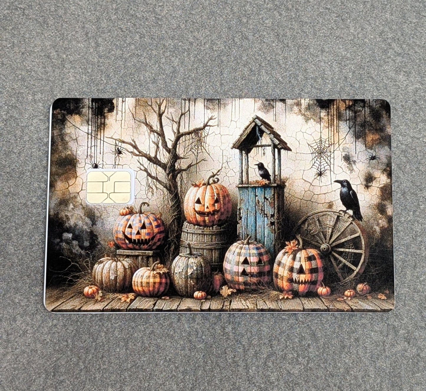 Rustic Halloween Credit/Debit Card Sticker, Skin, Cover