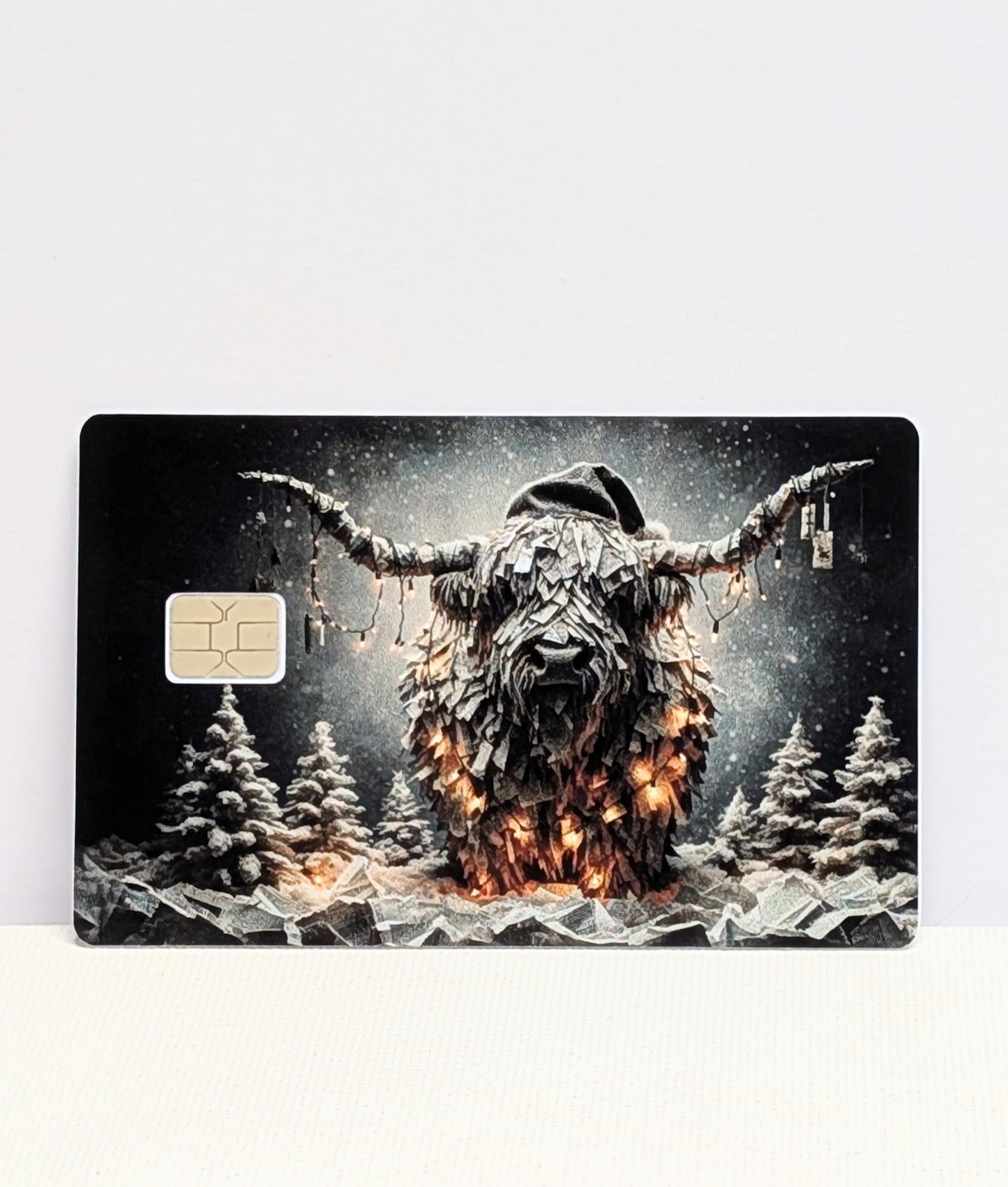 Holiday Highland Credit/Debit Card Sticker, Skin, Cover