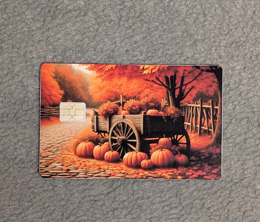 Pumpkin Harvest Credit/Debit Card Sticker, Skin, Cover