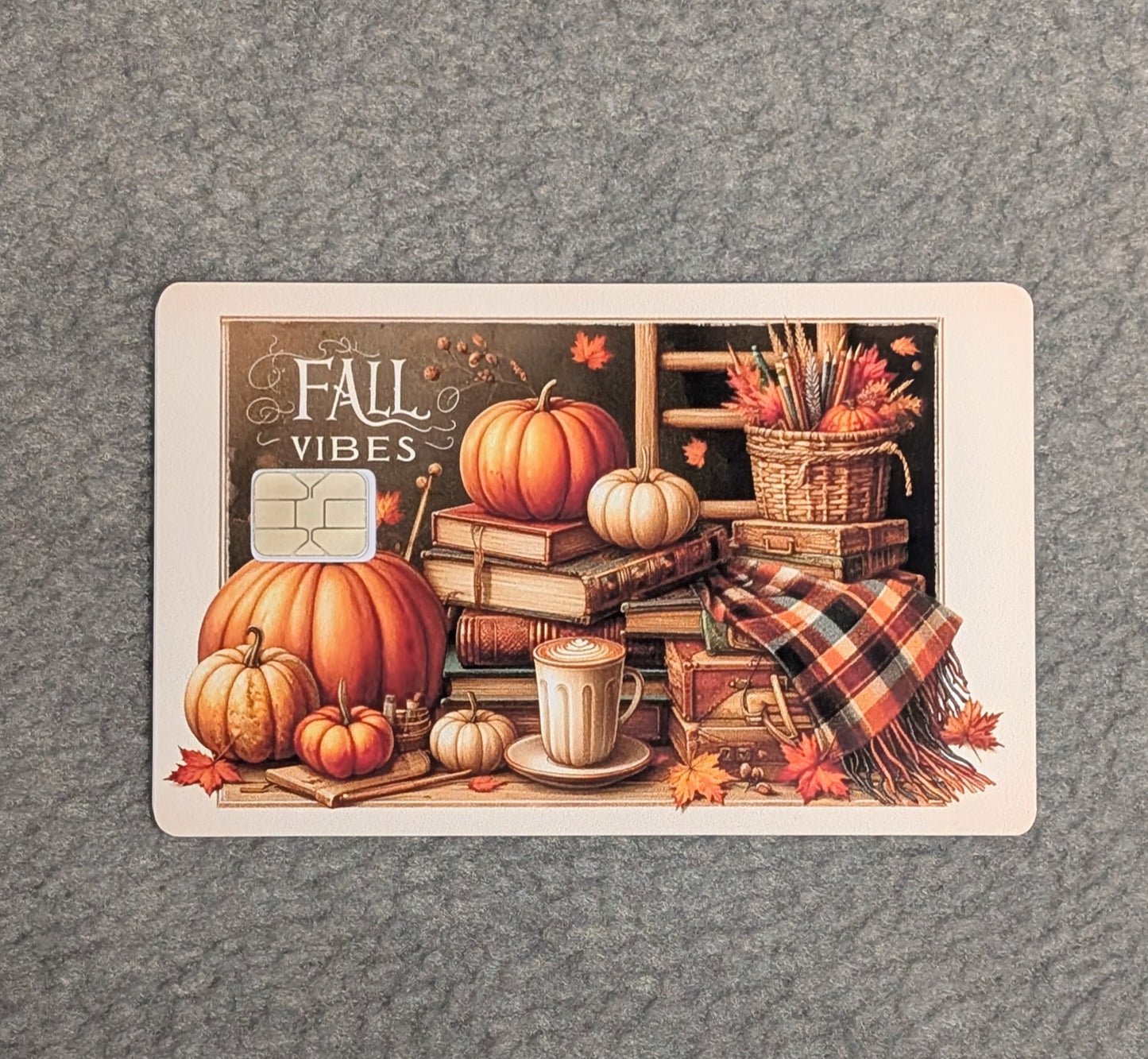 Fall Vibes Credit/Debit Card Sticker, Skin, Cover