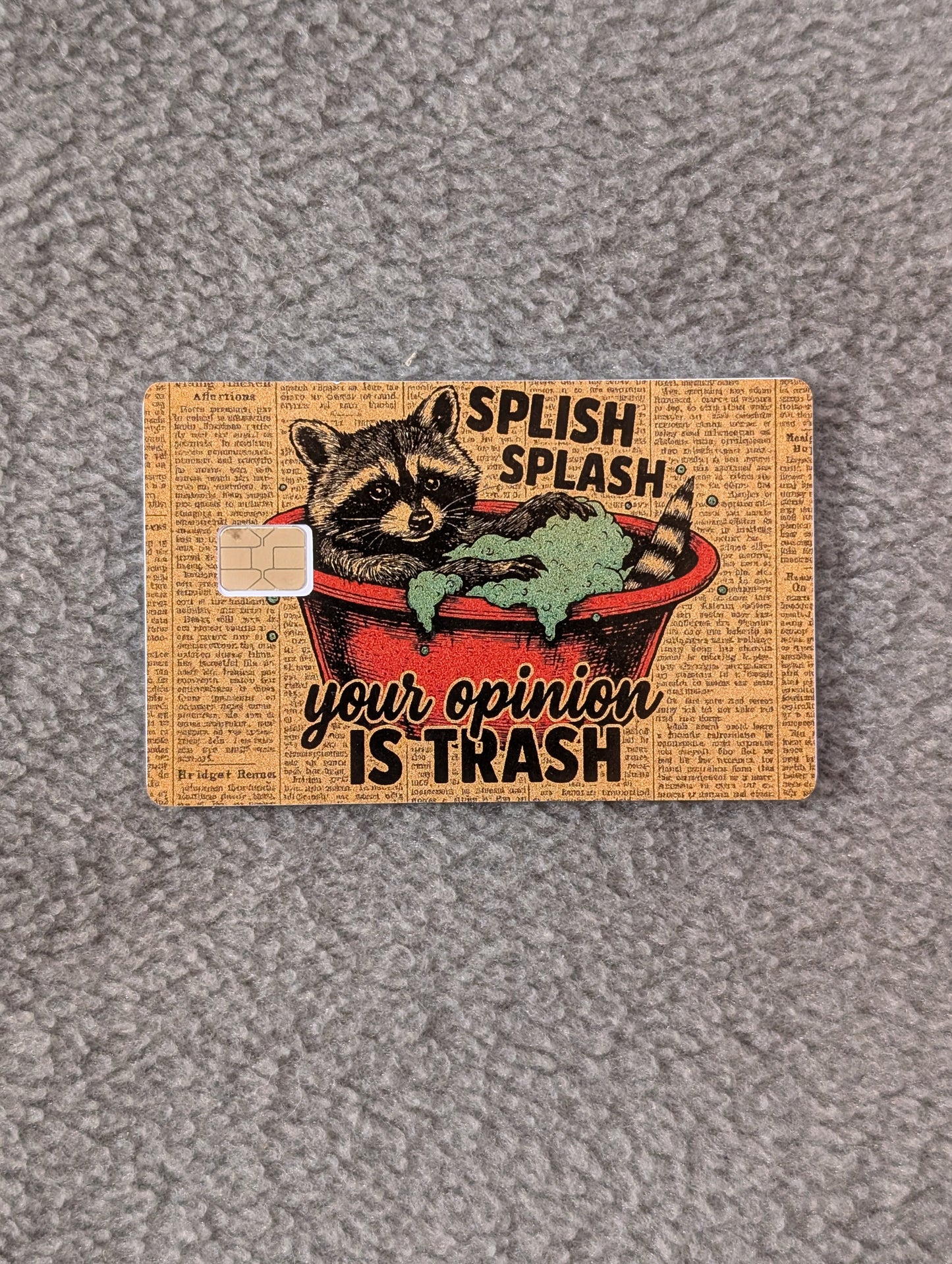 Trash Credit/Debit Card Sticker, Skin, Cover