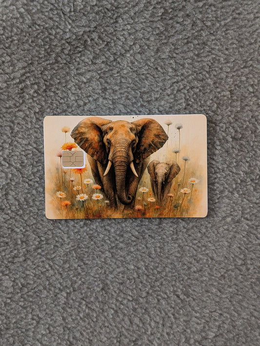 Antique Elephant Credit/Debit Card Sticker, Skin, Cover