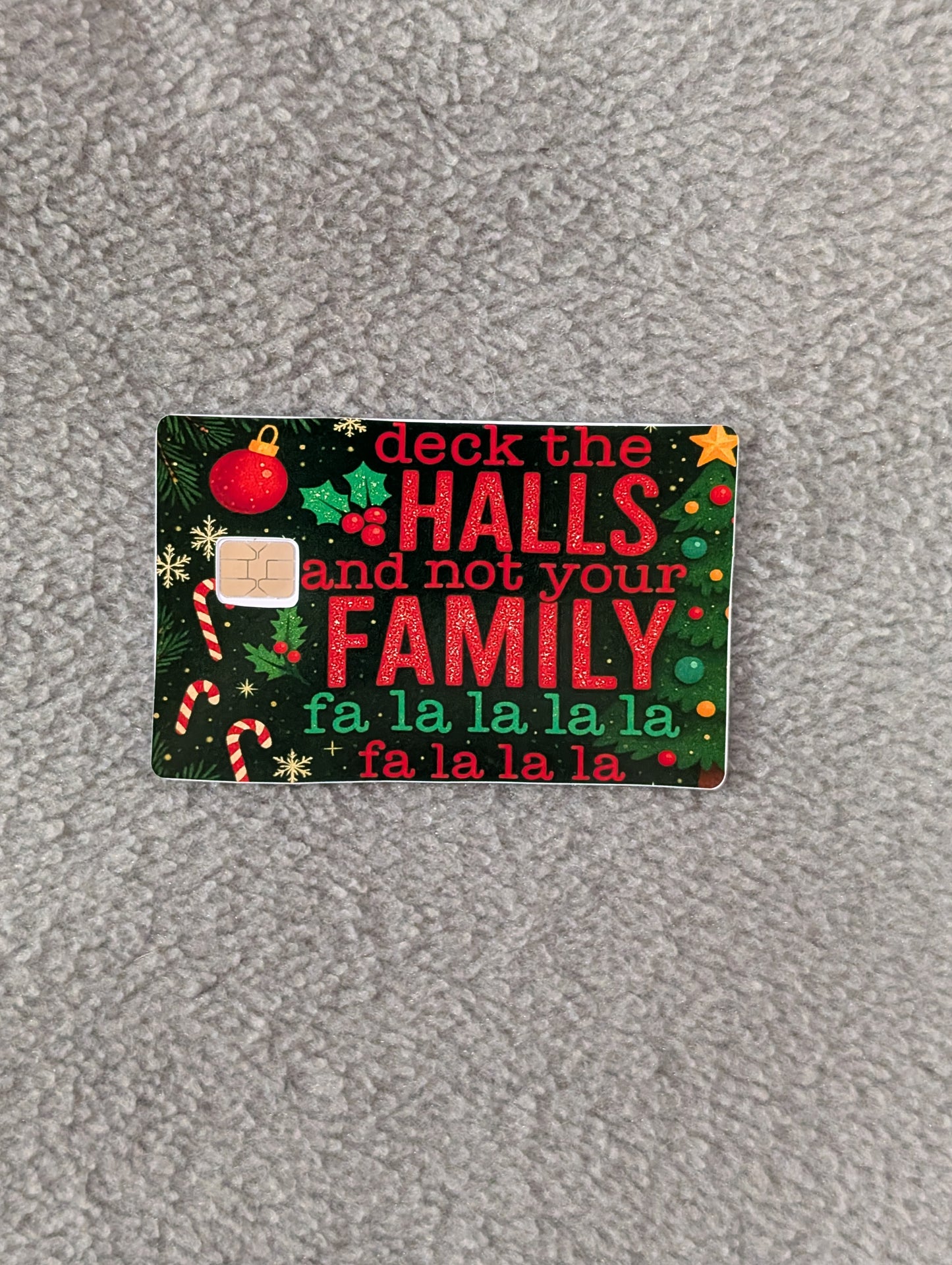 Deck the Halls Credit/Debit Card Sticker, Skin, Cover