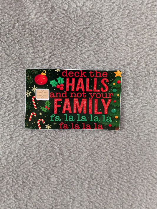 Deck the Halls Credit/Debit Card Sticker, Skin, Cover