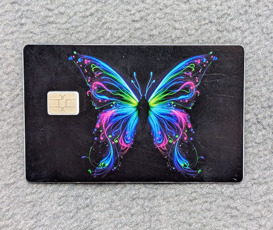 Neon Butterfly #234 Card Protector Sticker, Overlay, Decorative Only