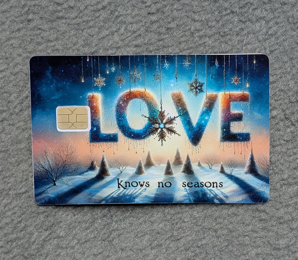 Winter Love #235 Card Protector Sticker, Overlay, Decorative Only