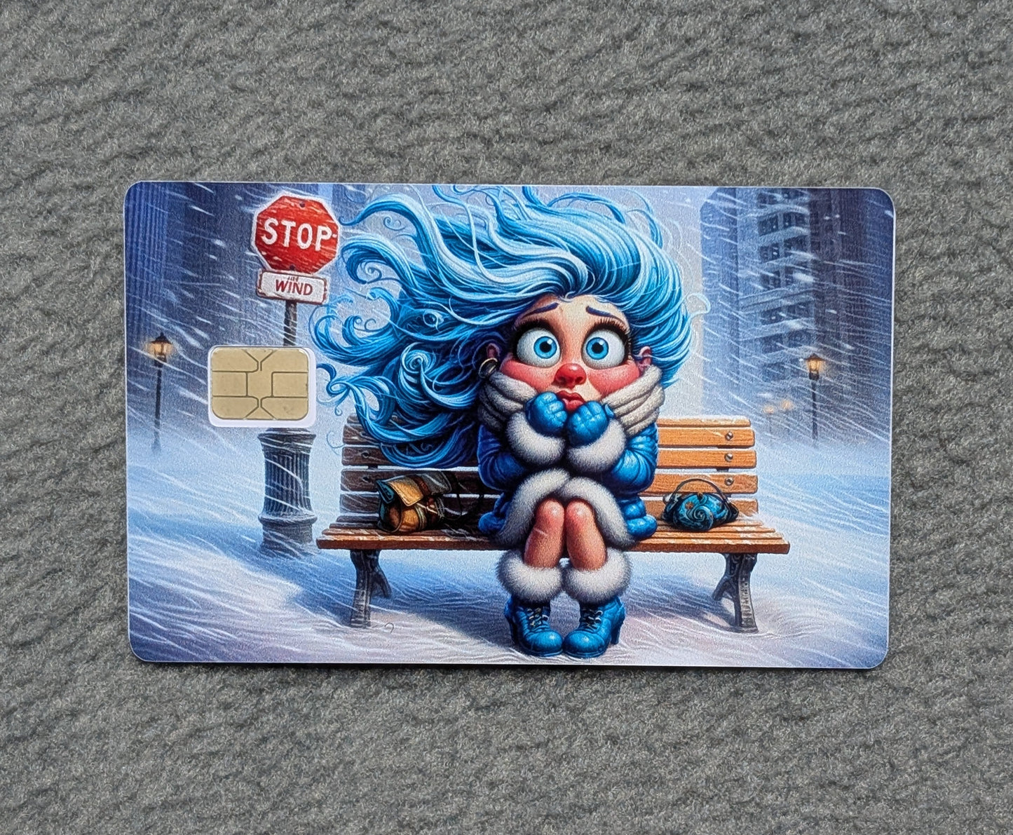 Brr Winter Wind #252 Card Protector Sticker, Overlay, Decorative Only