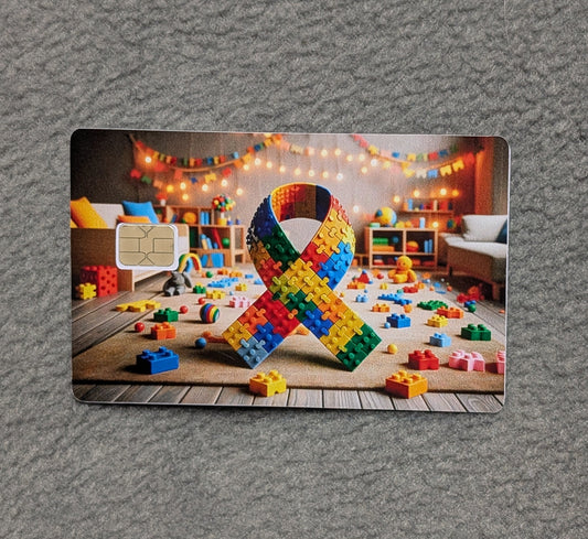 Autism Awareness #263 Card Protector Sticker, Overlay, Decorative Only