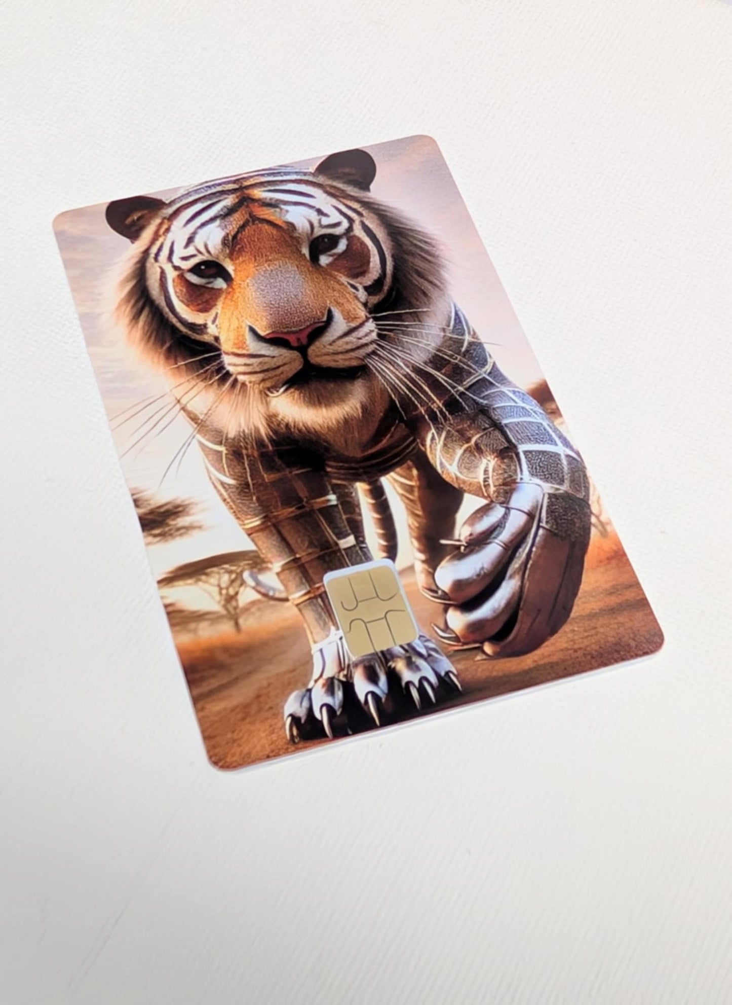 Chrome Tiger Credit/Debit Card Sticker, Skin, Cover