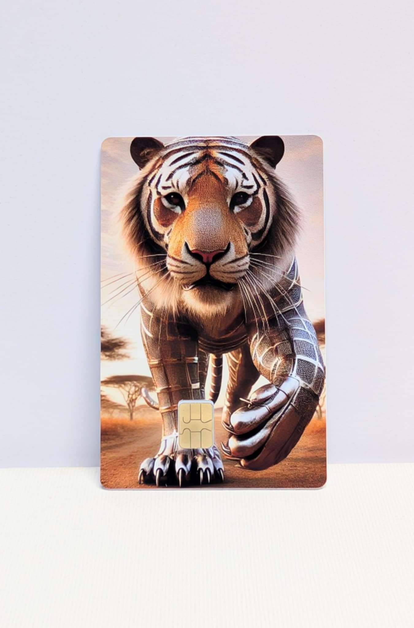 Chrome Tiger Credit/Debit Card Sticker, Skin, Cover