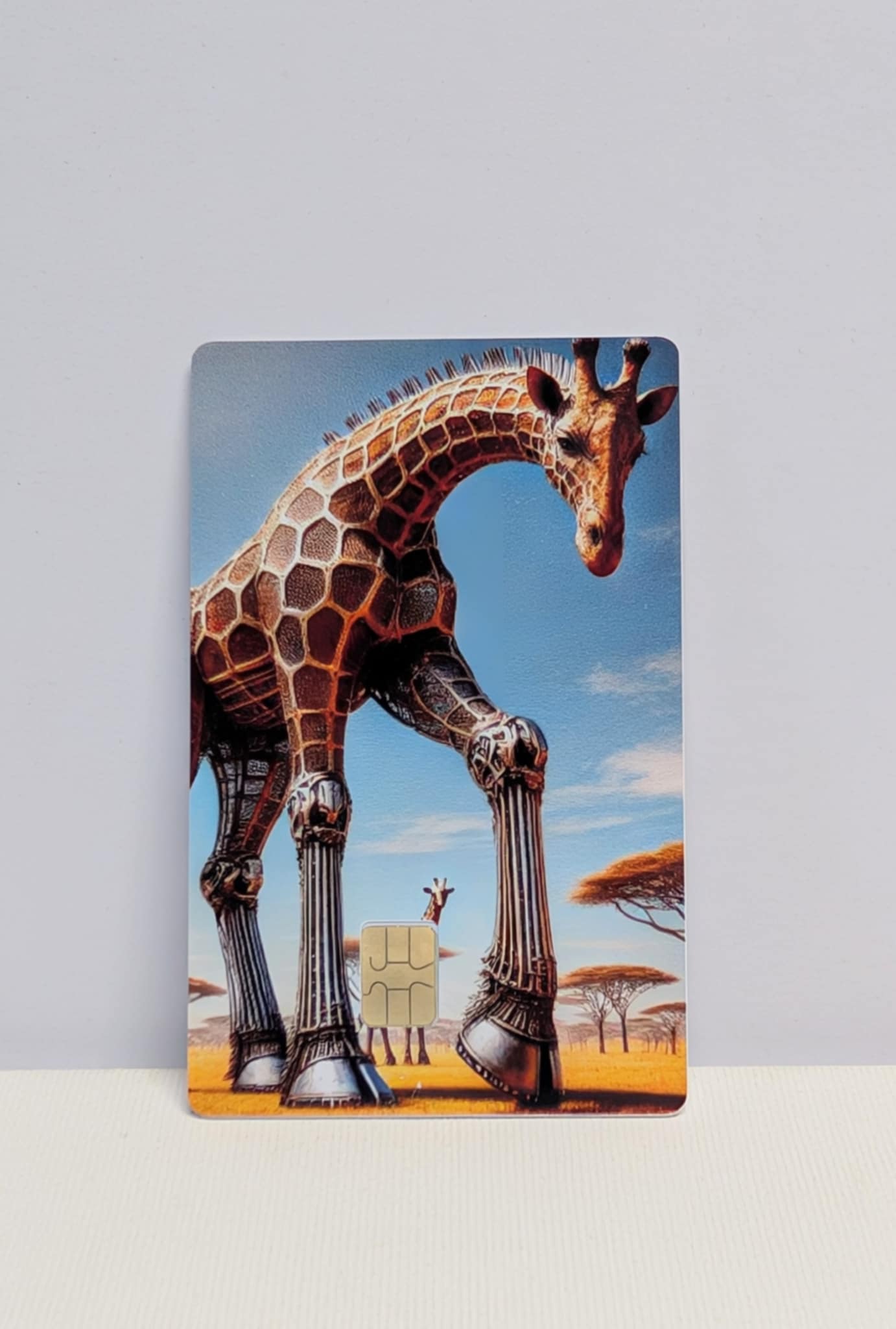 Chrome Giraffe Credit/Debit Card Sticker, Skin, Cover