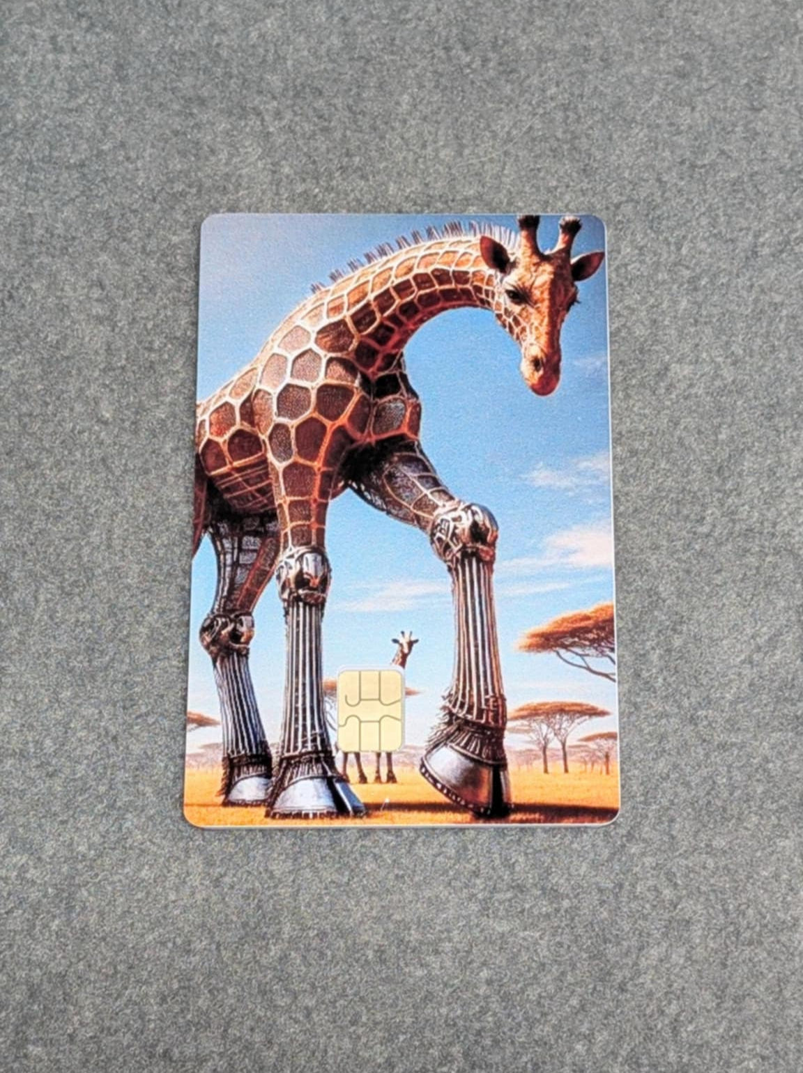 Chrome Giraffe Credit/Debit Card Sticker, Skin, Cover