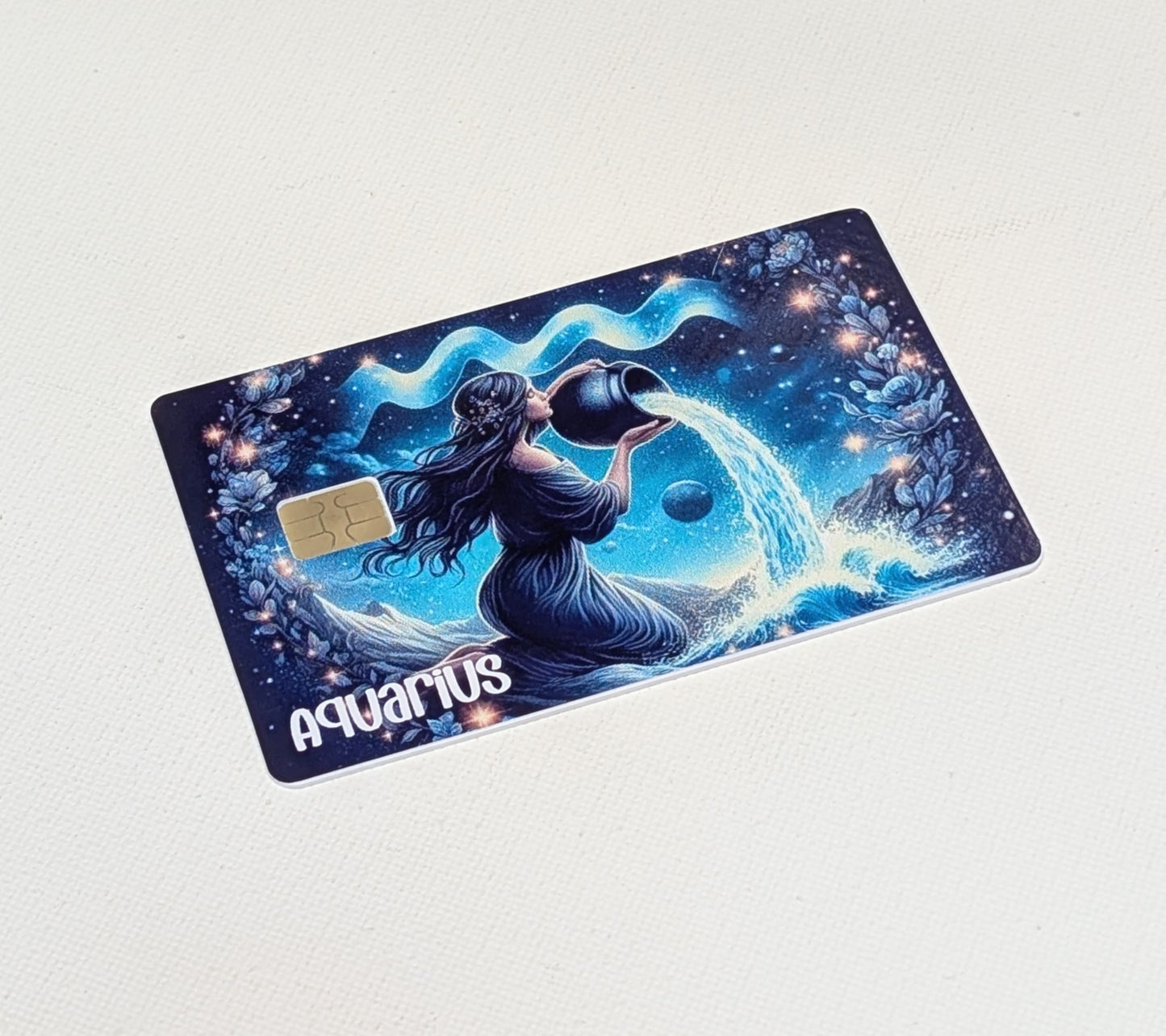 Aquarius Zodiac Sign Credit/Debit Card Sticker, Skin, Cover