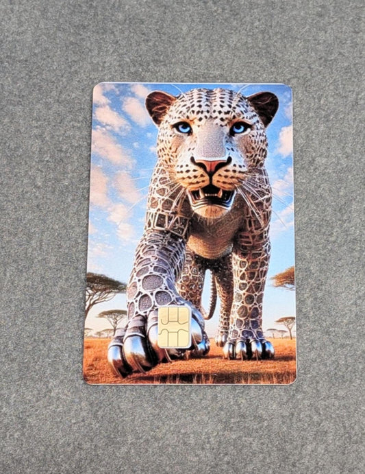 Chrome Leopard Credit/Debit Card Sticker, Skin, Cover